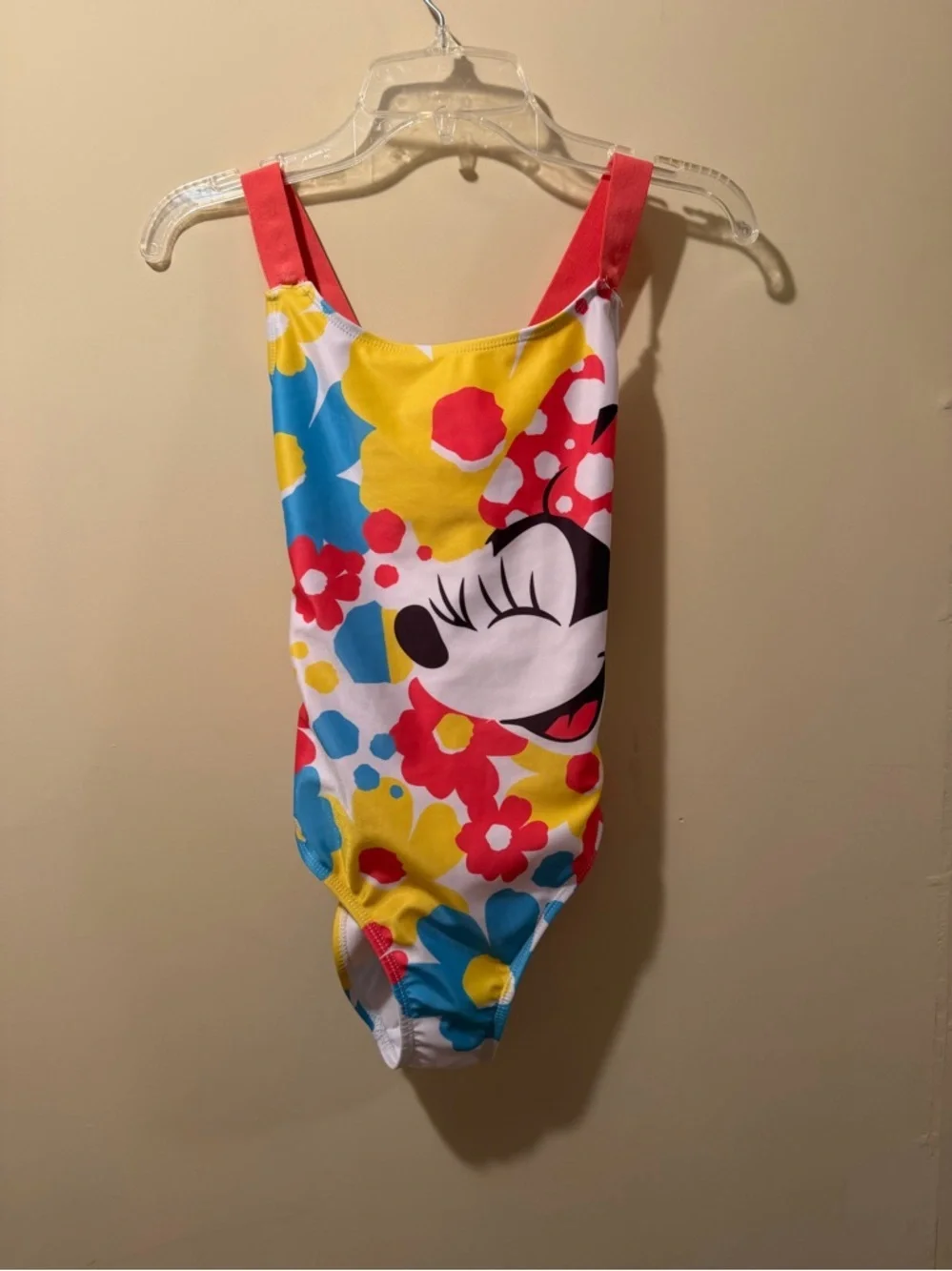 Disney Minnie Mouse Floral One-Piece Swimsuit Size 9/10